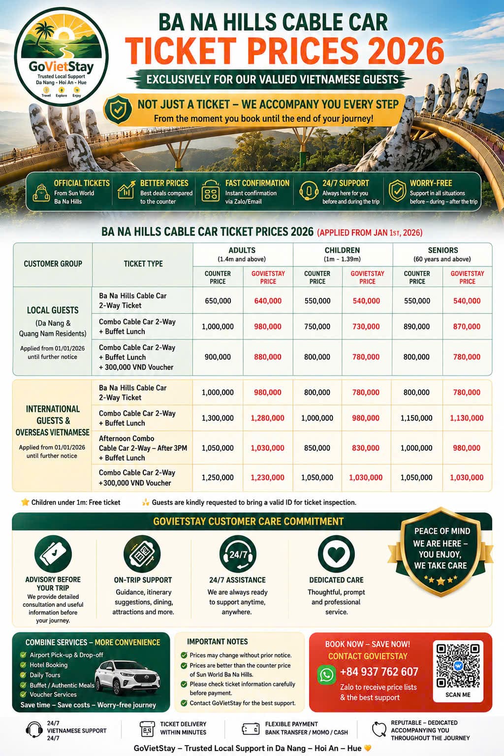 Ba Na Hills 2026 Ticket Price