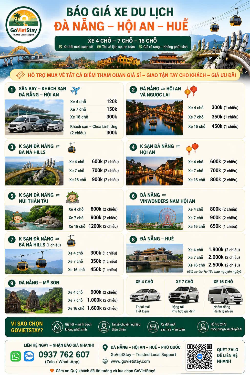 Da Nang Transport Price