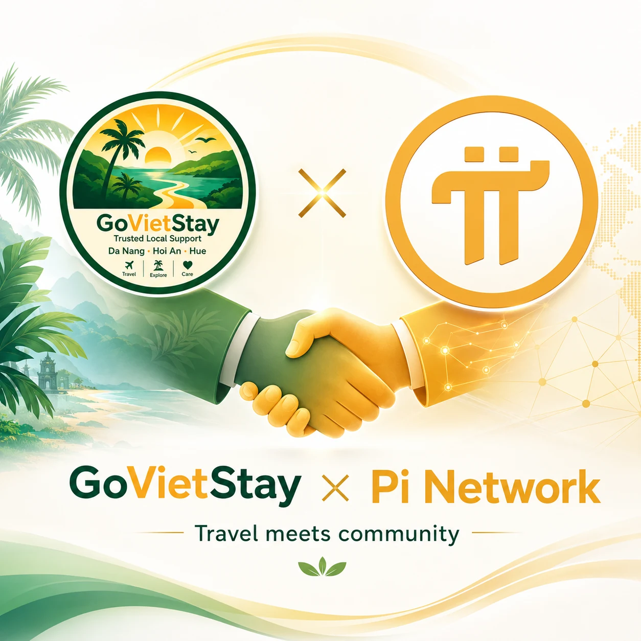 GoVietStay and Pi Pioneer community travel concept